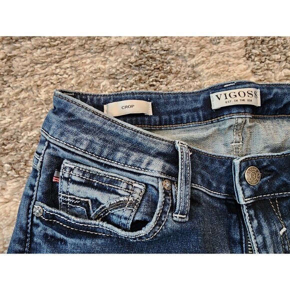 Vigoss Jeans Crop Women’s Size 2 Skinny Dark Wash Stretch Mid Rise - Picture 2 of 8